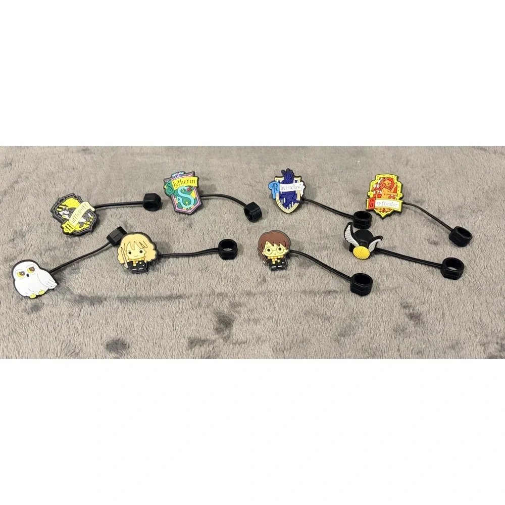 Harry Potter 8pc Simple Daily Use Silicone Straw Toppers